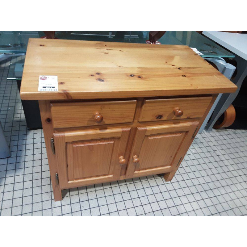 MEUBLE 2 PORTES+2 TIROIRS PIN MASSIF