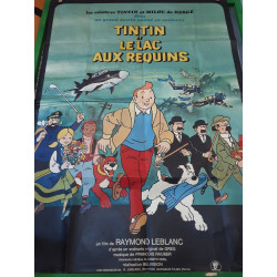 AFFICHE DE CINÉMA TINTIN ET LE LAC AUX REQUINS