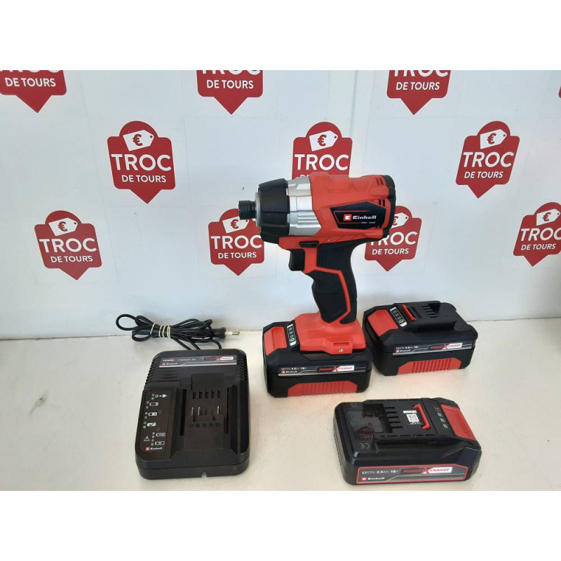 CLE A CHOC EINHELL TE-CI 18 LI + 3 BATTERIES