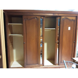 PENDERIE 4 PORTES COULISSANTES MERISIER