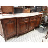 ENFILADE 4 PORTES MERISIER DESSUS MARBRE