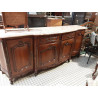 ENFILADE 4 PORTES MERISIER DESSUS MARBRE