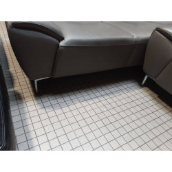 CANAPÉ CUIR GRIS 2 PLACES 