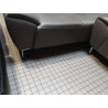 CANAPÉ CUIR GRIS 2 PLACES 