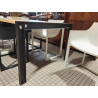 TABLE CHENE CLAIR PIETEMENT MÉTAL INDUSTRIEL 240X110